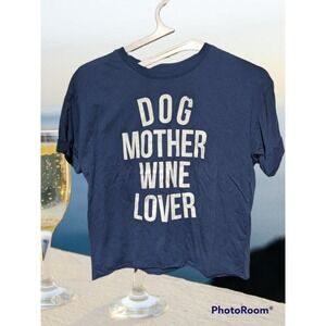 Women's Modern Lux Dog Mother Wine Lover Crop‎ Top Size XS